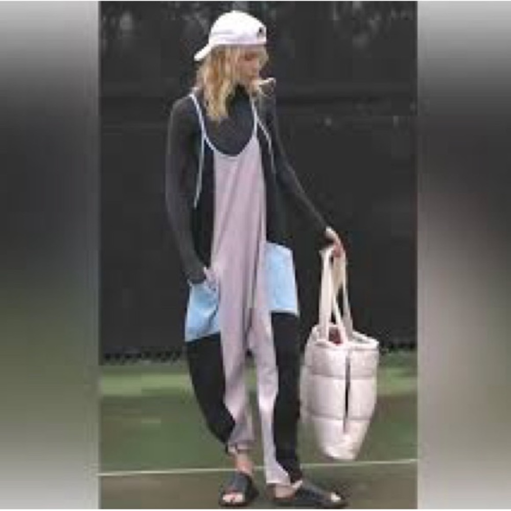NWT FREE PEOPLE MOVEMENT HOT SHOT COLOR-BLOCK ONESIE in RAINDROP COMBO | MEDIUM